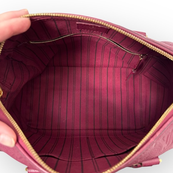 (SOLD) LOUIS VUITTON Empreinte Speedy Bandouliere 25 Two-Way Bag w/COA, Aurore - Picture 13 of 16